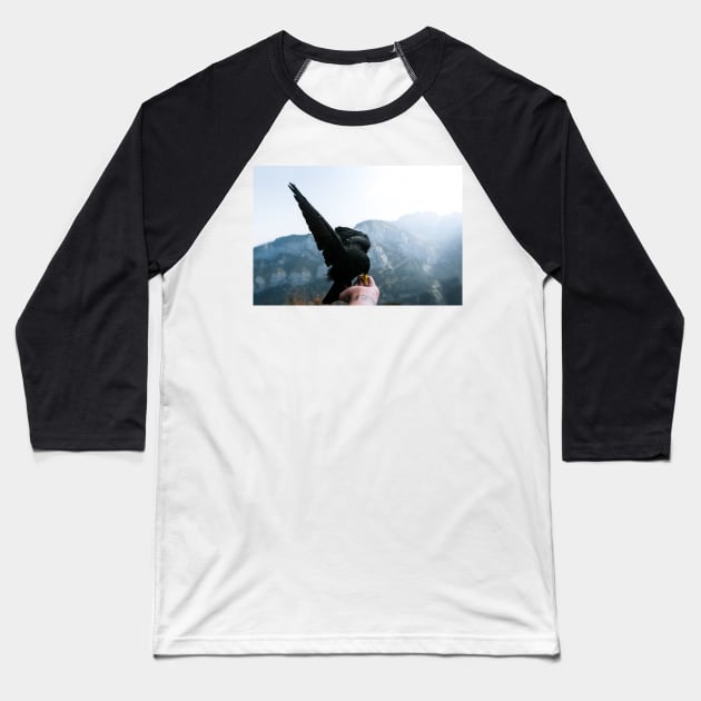 Flying Mountain Bird - Wildlife Photography Baseball T-Shirt by regnumsaturni